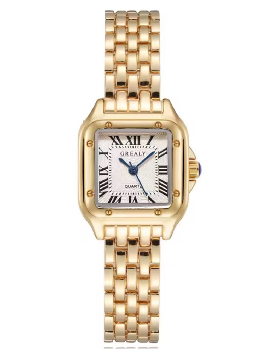 GrealY Gold-Tone Square Bracelet Watch with Roman Dial - Picture 1 of 2